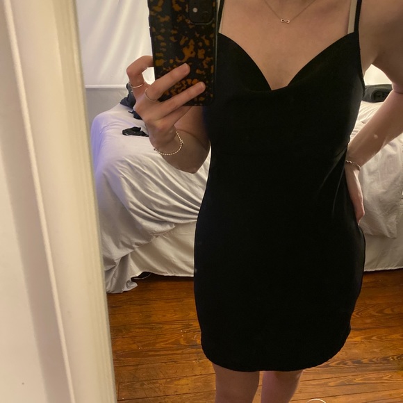 Black cowl neck dress - Picture 2 of 4